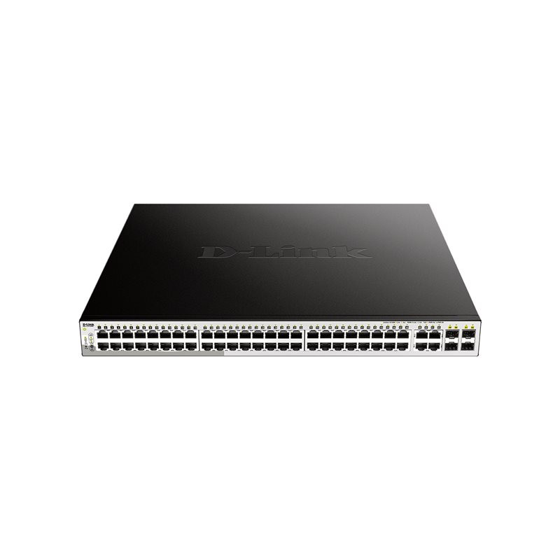 Commutateur - intelligent - 48 x 10 - 100 - 1000 (PoE) + 4 x combo Gigabit - de bureau, Montab... (DGS-1210-52MP/E)_1
