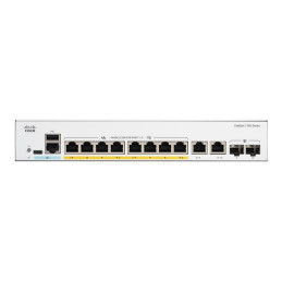 Commutateur - C3 - Géré - 8 x 10 - 100 - 1000 (PoE+) + 2 x combinaison Gigabit SFP - RJ-45 - Mont... (C1300-8FP-2G)_2