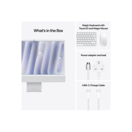 Tout-en-un M4 - RAM 16 Go - SSD 512 Go - Apple M4 10-core - Gigabit Ethernet, IEEE 802.11ax (Wi-Fi 6... (MWUV3FN/A)_6