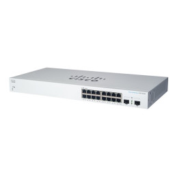 Commutateur - intelligent - 16 x 10 - 100 - 1000 (PoE+) + 2 x Gigabit SFP (liaison montante) ... (CBS220-16P-2G-EU)_1