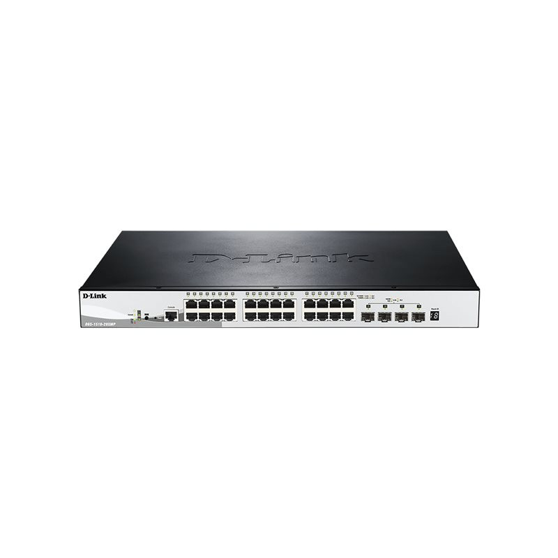 Commutateur - C3 - intelligent - 24 x 10 - 100 - 1000 (PoE+) + 4 x 10 Gigabit SFP+ - de burea... (DGS-1510-28XMP/E)_1
