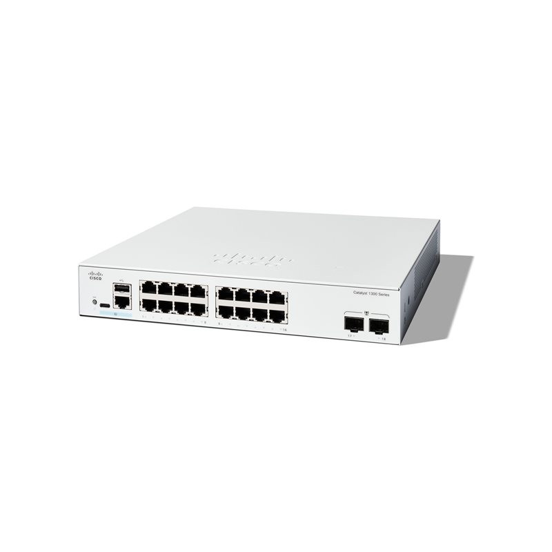 Commutateur - C3 - Géré - 16 x 10 - 100 - 1000Base-T + 2 x Gigabit Ethernet SFP - Montable sur rack (C1300-16T-2G)_1