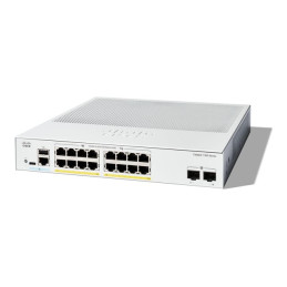 Commutateur - C3 - Géré - 16 x 10 - 100 - 1000 (PoE+) + 2 x Gigabit Ethernet SFP - Montable sur ... (C1300-16FP-2G)_1
