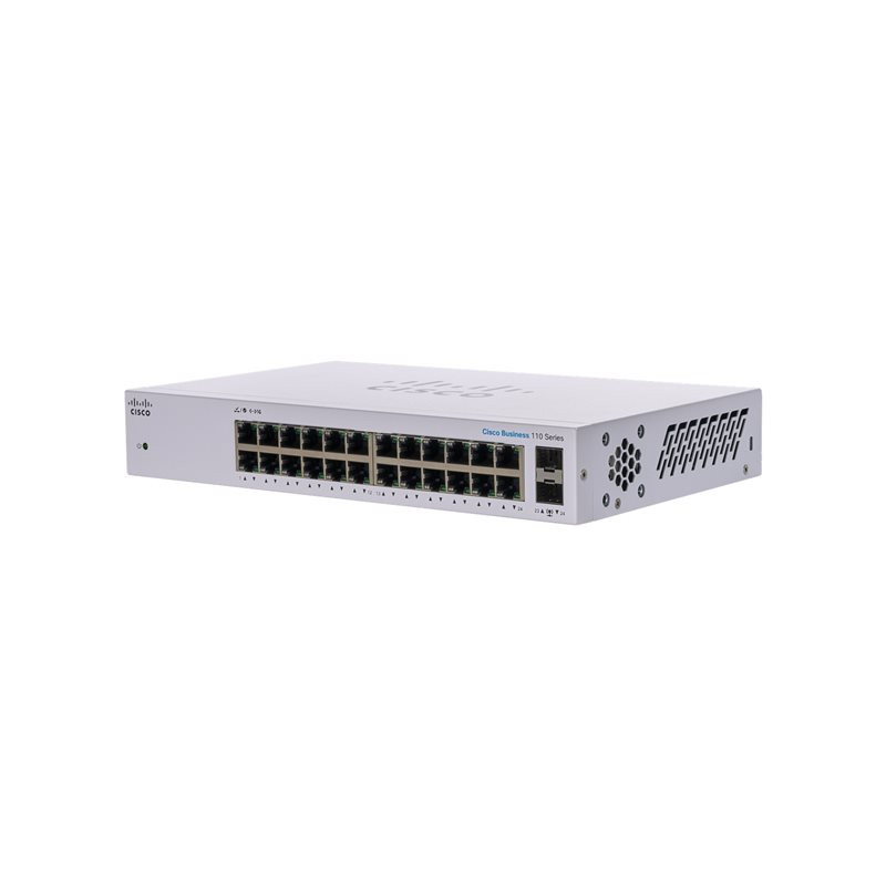 Commutateur - non géré - 24 x 10 - 100 - 1000 + 2 x SFP Gigabit combiné - Montable sur rack, de ... (CBS110-24T-EU)_1