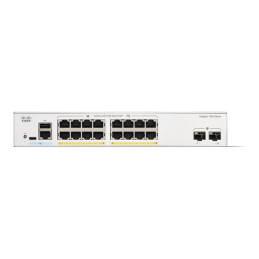 Commutateur - C3 - Géré - 16 x 10 - 100 - 1000 (PoE+) + 2 x Gigabit SFP - Montable sur rack - PoE... (C1300-16P-2G)_2
