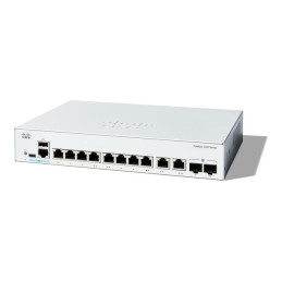 Commutateur - C3 - Géré - 8 x 10 - 100 - 1000Base-T + 2 x combinaison Gigabit SFP - RJ-45 - Mont... (C1300-8T-E-2G)_1