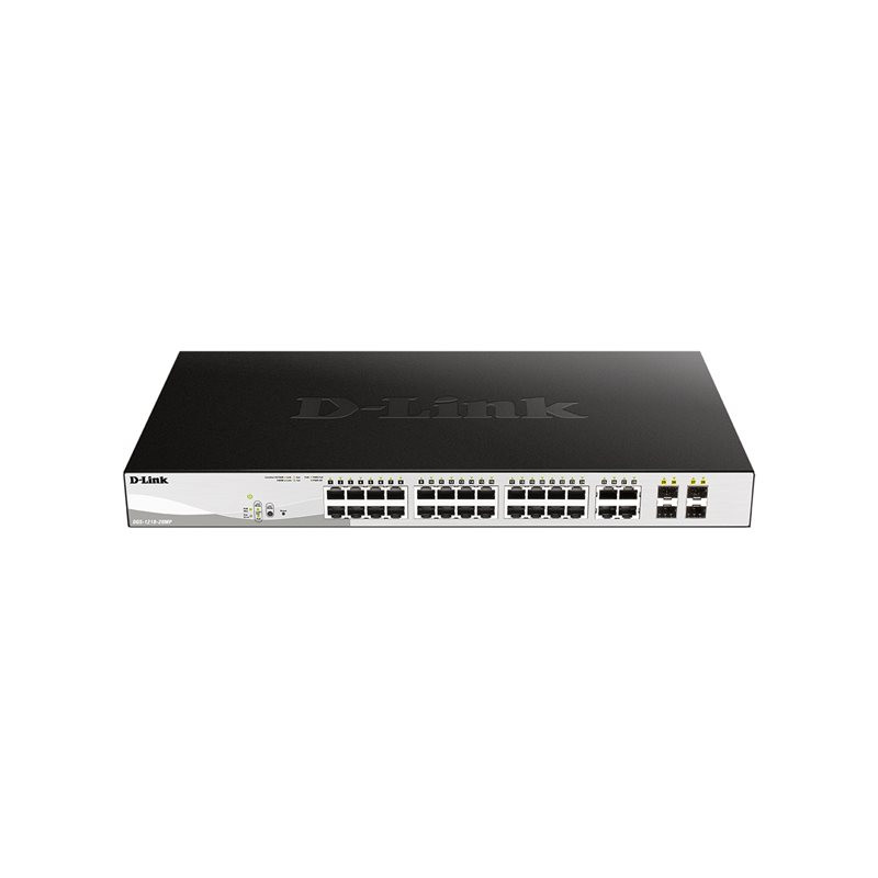 Commutateur - intelligent - 24 x 10 - 100 - 1000 (PoE+) + 4 x combo Gigabit - de bureau, Monta... (DGS-1210-28MP/E)_1