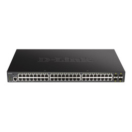 Commutateur - L3 Lite - intelligent - 48 x 10 - 100 - 1000 (PoE) + 4 x 10 Gigabit SFP+ - Mont... (DGS-1250-52XMP/E)_1