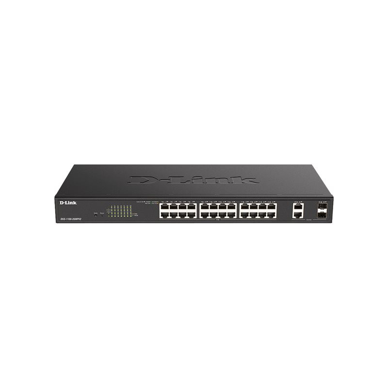 Commutateur - intelligent - 24 x 10 - 100 - 1000 (PoE+) + 2 x SFP Gigabit combiné - Montable s... (DGS-1100-26MPV2)_1