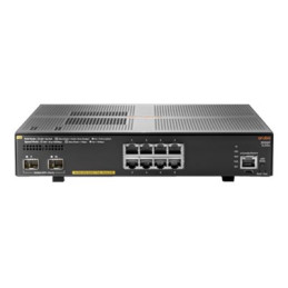 Commutateur - C3 - Géré - 8 x 10 - 100 - 1000 (PoE+) + 2 x 1 gigabit - 10 gigabit SFP+ (liaison mont... (JL258AABB)_1