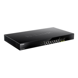 Commutateur - intelligent - 8 x 100 - 1000 - 2.5G (PoE+) + 2 x 10 Gigabit SFP+ - Montable sur ra... (DMS-1100-10TP)_2