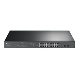 Commutateur - intelligent - 16 x 10 - 100 - 1000 (PoE+) + 2 x Gigabit SFP - Montable sur rack - P... (TL-SG1218MPE)_1