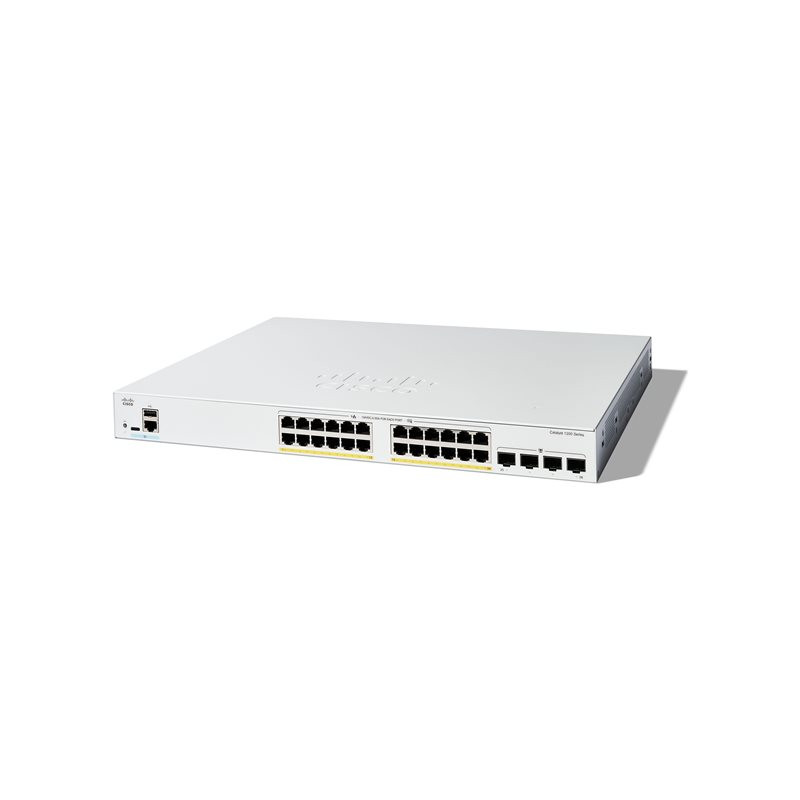Commutateur - C3 - intelligent - 24 x 10 - 100 - 1000 (PoE+) + 4 x Gigabit Ethernet SFP - Montab... (C1200-24FP-4G)_1