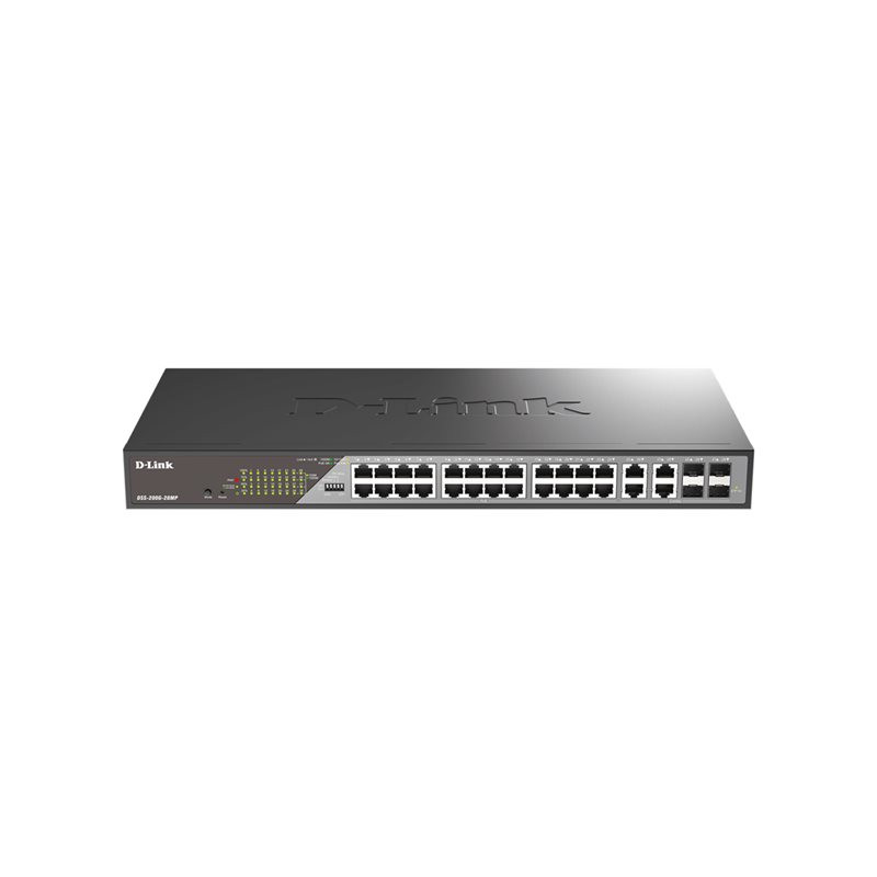Commutateur - Géré - 24 x 10 - 100 - 1000 (PoE) + 4 x combiné 1000Base-T - Montable sur rack -... (DSS-200G-28MP/E)_1