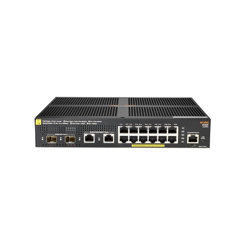 Commutateur - C3 - Géré - 12 x 10 - 100 - 1000 (PoE+) + 2 x 1 gigabit - 10 gigabit SFP+ (liaison mon... (JL693AABB)_1
