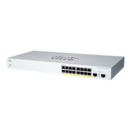 Commutateur - intelligent - 16 x 10 - 100 - 1000 (PoE+) + 2 x Gigabit SFP (liaison montante... (CBS220-16P-2GEU-RF)_1