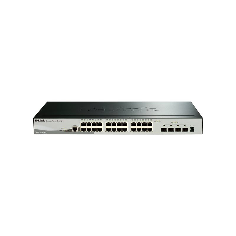 Commutateur - C3 - intelligent - 24 x 10 - 100 - 1000 + 4 x 10 Gigabit SFP+ - de bureau, Montab... (DGS-1510-28X/E)_1