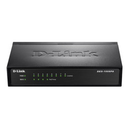 Commutateur - non géré - 4 x 10 - 100 (PoE) + 4 x 10 - 100 - de bureau - PoE (DES-1008PA)_1