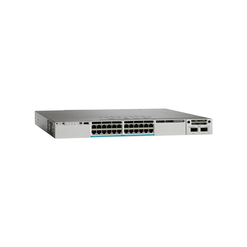 Commutateur - C3 - Géré - 24 x 10 - 100 - 1000 (UPOE) - de bureau, Montable sur rack - UPOE... (WS-C3850-24XU-E-RF)_1