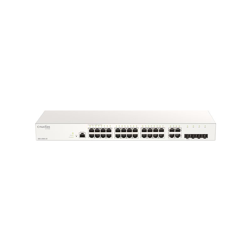 Commutateur - intelligent - 24 x 10 - 100 - 1000 + 4 x SFP Gigabit combiné - Montable sur rack -... (DBS-2000-28/E)_1