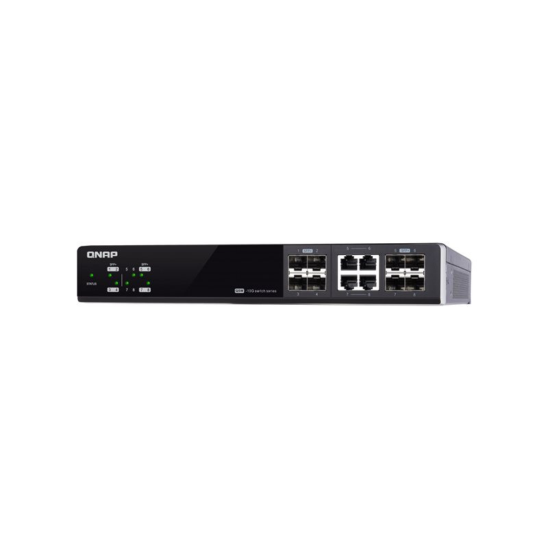 Commutateur - Géré - 4 x 10 Gigabit SFP+ + 4 x combo 10 Gigabit SFP+ - RJ-45 - de bureau, Montable... (QSW-M804-4C)_1