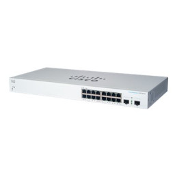 Commutateur - intelligent - 16 x 10 - 100 - 1000 + 2 x Gigabit SFP (liaison montante) - Mon... (CBS220-16T-2GUK-RF)_1