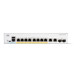Commutateur - C3 - Géré - 8 x 10 - 100 - 1000 (PoE+) + 2 x combinaison Gigabit SFP - RJ-45 - ... (C1300-8P-E-2G-RF)_1