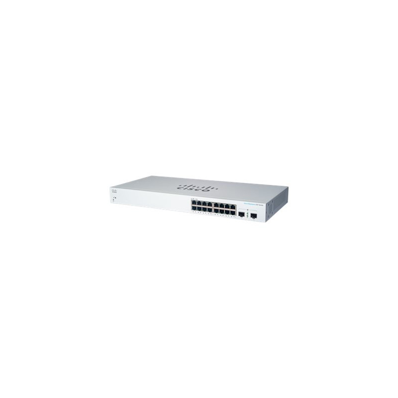 Commutateur - intelligent - 16 x 10 - 100 - 1000 + 2 x Gigabit SFP (liaison montante) - Mon... (CBS220-16T-2GUK-RF)_1