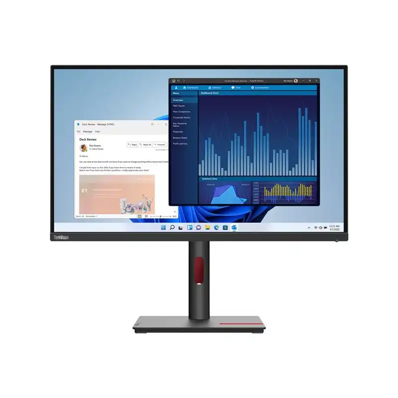 Lenovo ThinkVision T27p-30 - Écran LED - 27" - 3840 x 2160 4K @ 60 Hz - IPS - 350 cd - m² - 1300:1 - 4 m... (63A9GAT1EU)_1