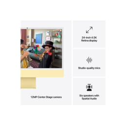 Tout-en-un M4 - RAM 16 Go - SSD 256 Go - Apple M4 10-core - Gigabit Ethernet, IEEE 802.11ax (Wi-Fi 6E), B... (Z1EK)_6