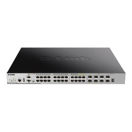 xStack3630-28PC - 24 ports Gigabit PoE - PoE+ dont 4 Combo 1000Base-T - SFP & 4 ports 10GE SF... (DGS-3630-28PC/SI)_1