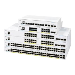 Commutateur - C3 - Géré - 24 x 10 - 100 - 1000 (PoE+) + 4 x Gigabit SFP - Montable sur rack... (CBS350-24FP4GUK-RF)_1