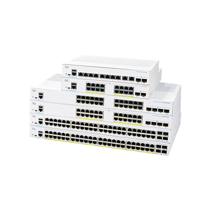 Commutateur - C3 - Géré - 24 x 10 - 100 - 1000 (PoE+) + 4 x Gigabit SFP - Montable sur rack... (CBS350-24FP4GUK-RF)_1
