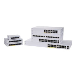 Commutateur - non géré - 24 x 10 - 100 - 1000 + 2 x SFP Gigabit combiné - Montable sur rack, ... (CBS110-24T-EU-RF)_1