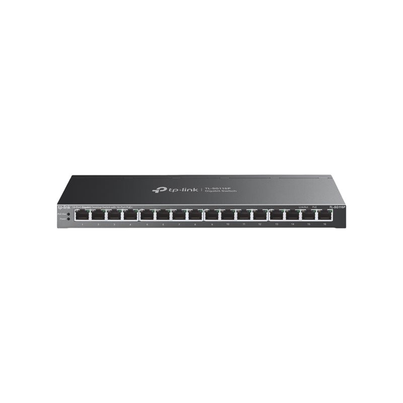 Commutateur - non géré - 16 x 10 - 100 - 1000 (PoE+) - de bureau - PoE+ (120 W) (TL-SG116P)_1
