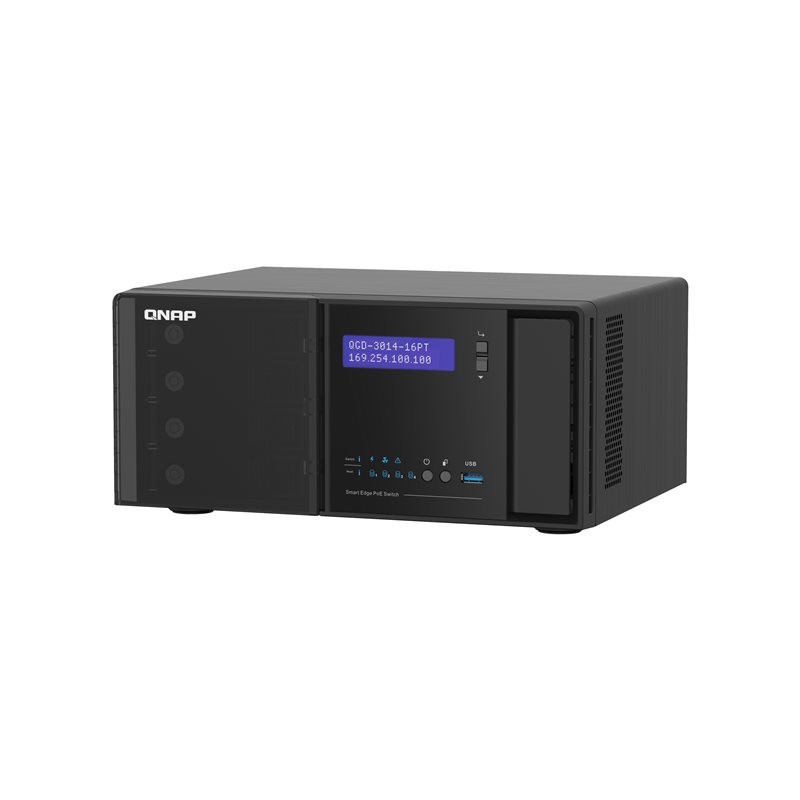 Commutateur - intelligent - 16 x 10 - 100 - 1000 (PoE+) + 2 x SFP Gigabit combiné - de bureau... (QGD-3014-16PT-8G)_1