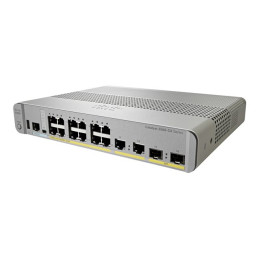 Commutateur - Géré - 12 x 10 - 100 - 1000 (PoE+) + 2 x SFP Gigabit combiné - de bureau, Mon... (WS-C3560CX12PCS-RF)_1