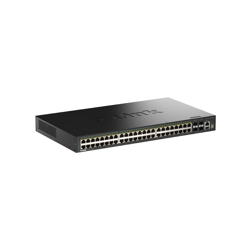 Commutateur - intelligent - 48 x 10 - 100 - 1000 (PoE+) + 4 x 10 Gigabit SFP+ - de bureau, Mont... (DGS-1530-52P/E)_1