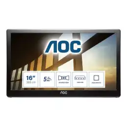 AOC - Écran LED - 16" (15.6" visualisable) - portable - 1920 x 1080 Full HD (1080p) @ 60 Hz - IPS - 220 c... (I1659FWUX)_1