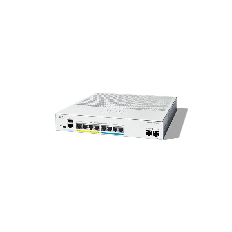 Commutateur - C3 - Géré - 4 x Ethernet Gigabit + 4 x 100 - 1000 - 2.5G + 2 x 10 Gigabit SFP+ - M... (C1300-8MGP-2X)_1