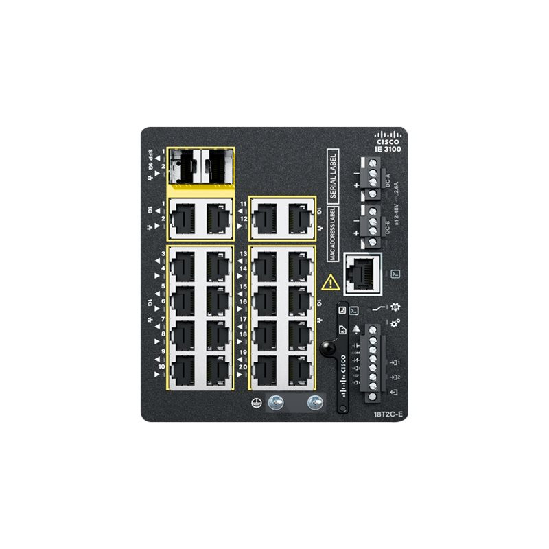 Network Essentials - commutateur - revêtement conforme - Géré - 18 x 10 - 100 - 1000 + 2 x ... (IE-3100-18T2C-CC-E)_1