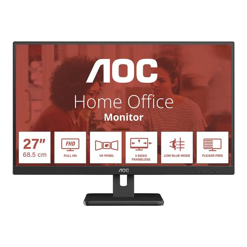 AOC Essential-line - BK - Écran LED - 27" - 1920 x 1080 Full HD (1080p) @ 75 Hz - VA - 300 cd - m² - 3000:1 ... (27E3UM)_1