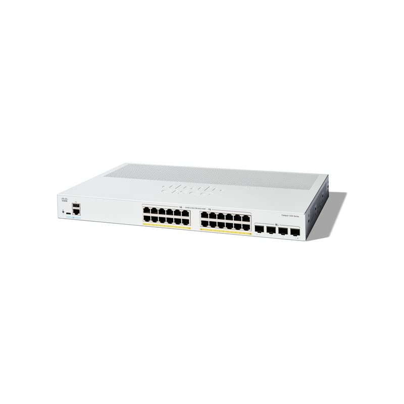 Commutateur - C3 - intelligent - 24 x 10 - 100 - 1000 (PoE+) + 4 x Ethernet 10 Go SFP+ - Montable... (C1200-24P-4X)_1
