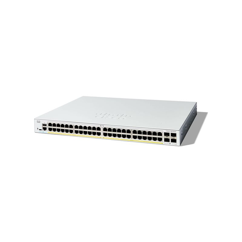 Commutateur - C3 - Géré - 48 x 10 - 100 - 1000 (PoE+) + 4 x Gigabit SFP - Montable sur rack - Po... (C1300-48FP-4G)_1