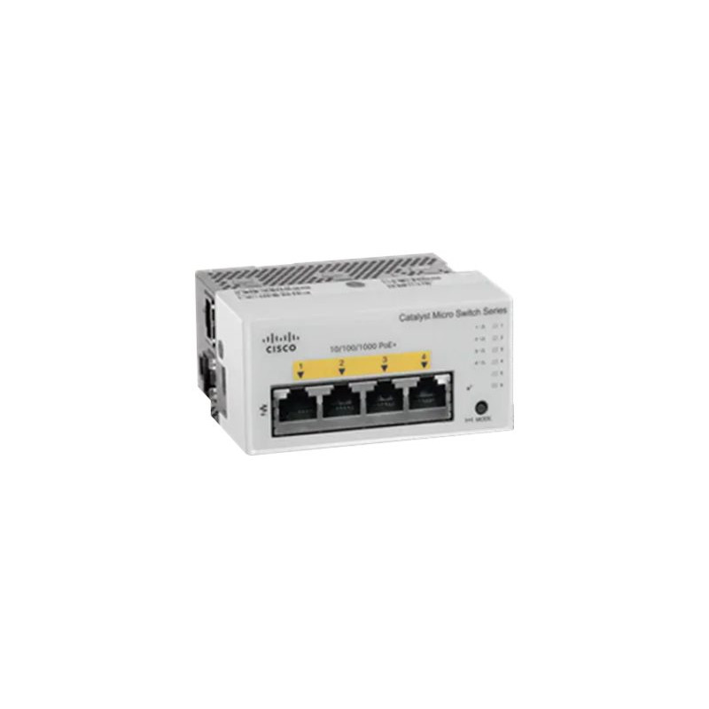Commutateur - 4 x 10 - 100 - 1000 (4 PoE+) + 1 x Gigabit SFP (liaison montante) + 1 - fixation murale (CMICR-4PC)_1