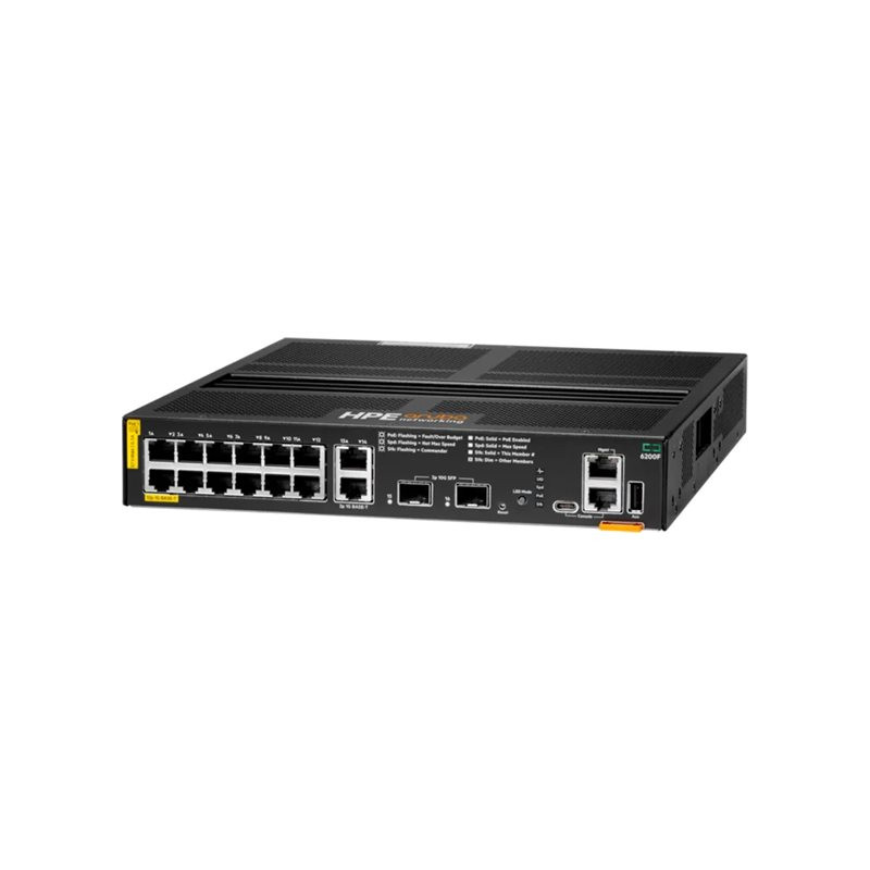 Commutateur - C3 - Géré - 12 x 10 - 100 - 1000 (PoE+) + 2 x 100 - 1000 (liaison montante) + 2 x 1 Gi... (R8Q72AABB)_1