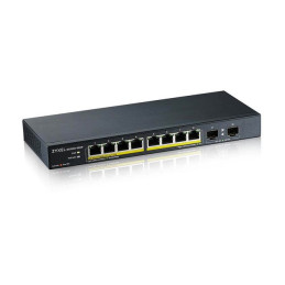 Commutateur - non géré - 8 x 10 - 100 - 1000 (PoE+) + 2 x Gigabit SFP - de bureau, fixatio... (GS1100-10HP-EU0102F)_2