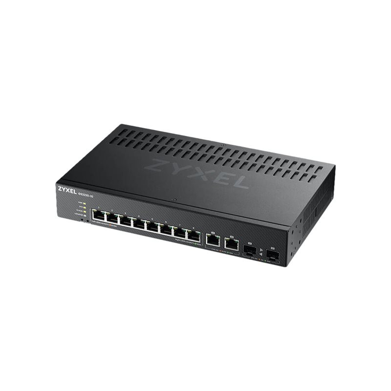 Commutateur - Géré - 8 x 10 - 100 - 1000 + 2 x SFP Gigabit combiné - Montable sur rack, fixa... (GS2220-10-EU0101F)_1