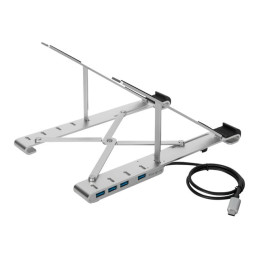 Support pour ordinateur portable - avec concentrateur USB 4 ports - 10" - 15.6" - argent (AWU100205GL)_5