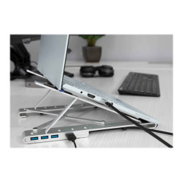 Support pour ordinateur portable - avec concentrateur USB 4 ports - 10" - 15.6" - argent (AWU100205GL)_16